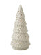 Illuminated Christmas Decorative Ceramic Tree 23.6 cm White