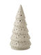 Illuminated Christmas Decorative Ceramic Tree 17.7 cm White