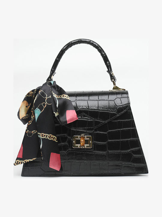 Leather Women's Satchel Bag Black
