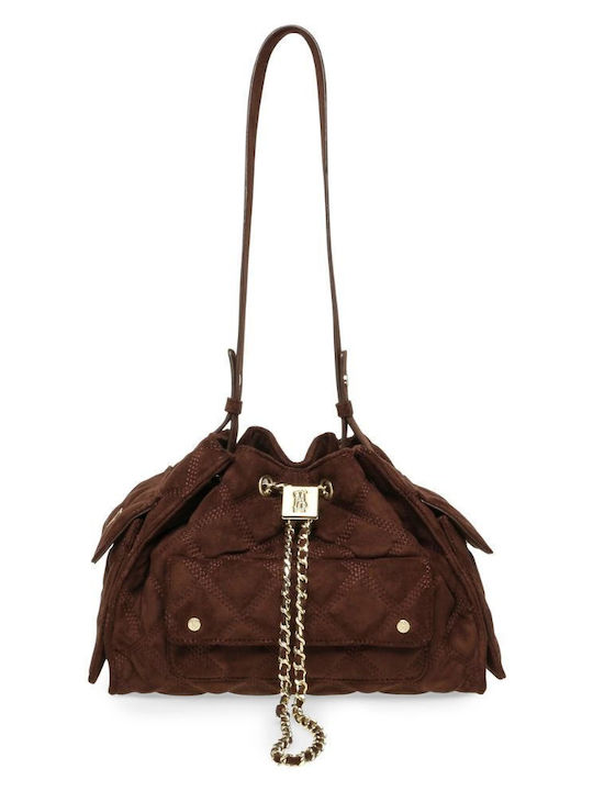 Bmicki Women's Drawstring Bag Chocolate / Gold