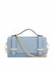 Light Blue Leather Women's Shoulder Bag