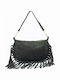 Black Leather Women's Shoulder Bag