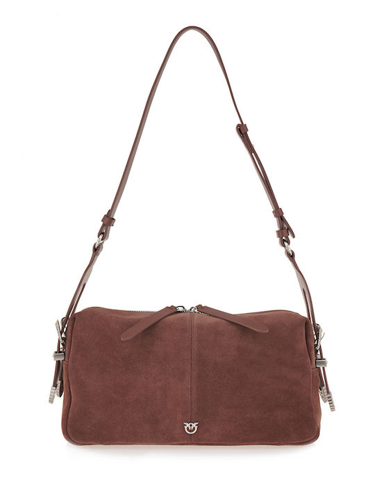 Pinko Classic Women’s Shoulder Bag Suede Brown