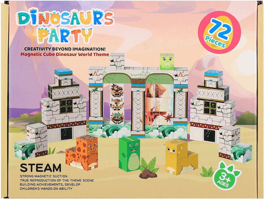 Magnetische Dino-Bausteine ab 3 Jahren 72 Stück