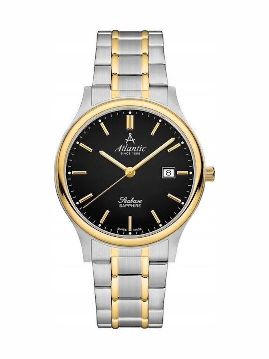 Men's Watch 20mm Battery-Powered with Silver / Gold Metal Bracelet
