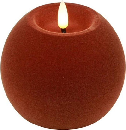 Weihnachts-LED-Kerze 013.840026 10x7,8 cm Orange