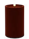 Christmas LED Candle 013.839972 7.5x12.5cm Dark Brown