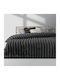 Lino Home Double Sherpa Comforter 220x240 cm Natt Grey 550 GSM