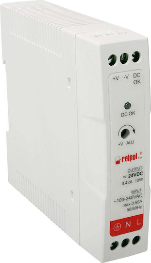 Relpol LED Power Supply IP20 10W with 24V Output Voltage