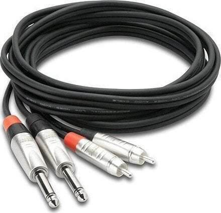 Hosa 6.3mm Male to 6.3mm Male Cable 3.05m Silver