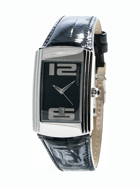 Men's Watch 26mm Battery-Powered with Black Leather Strap