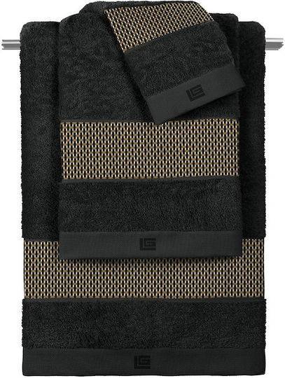 Guy Laroche Celestia Bath Towel Set 3 pcs Toffee-Black