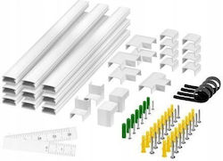 Orno Cable Channel with Sticker Made of White Plastic