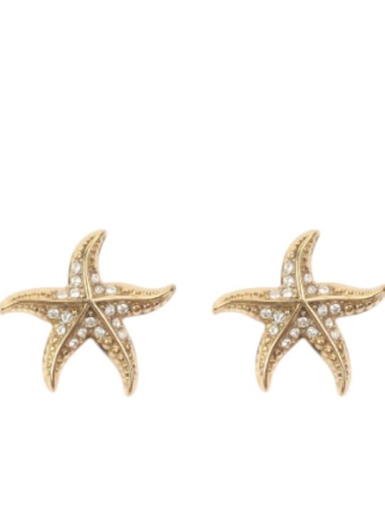 Ardika Stud Earrings with Light Blue Stones