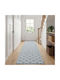 vidaXL Grey and White Runner Rug 50x300cm