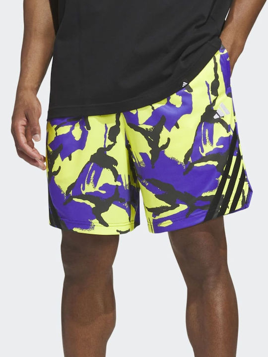 3-Stripes Sports Men's Shorts Regular Fit Solar Lemon / Solar Purple