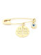 Children's Safety Pin in 9K Gold with Constantine Coin