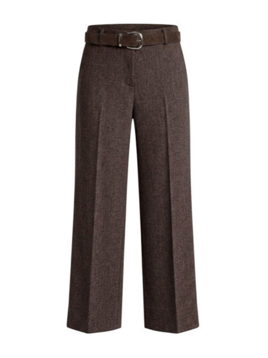 Women's Fabric Trousers in Slim Fit Beige