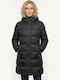 Women's Puffer Jacket for Winter Black