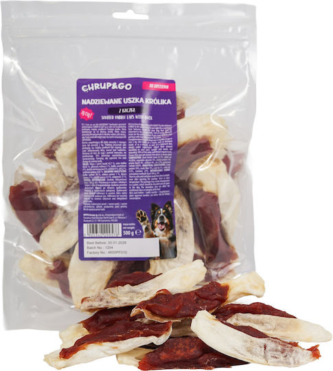 Chrup&go Лакомство за кучета Ухо от Заек / Патица / Месо / Картофи 500 г