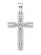 Senzio Belibasakis Women's White Gold Cross 14K Without Chain