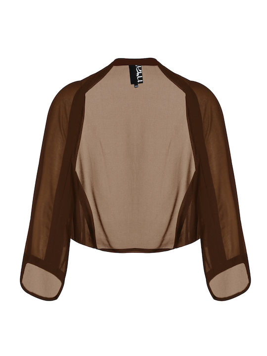 Mat Fashion Damen-Bolero Braun