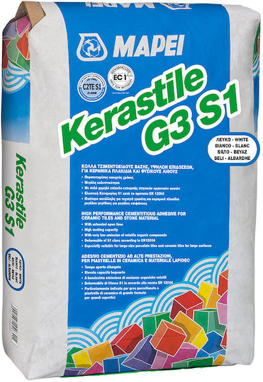 Weißer Flexibler Zementärer Fliesenkleber Kerastile G3 S1 5kg