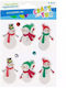 Craft with Fun Christmas Stickers with Snowman Pattern 3x3 cm 6 pcs