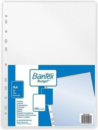 Bantex Plastik Binder-Taschen Für Dokumente A4 Mit Verstärkung 100Stücke