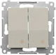 Kontakt-Simon Recessed Double Wall Switch Without Frame Medium