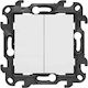 Kontakt-Simon Simon Recessed Touch Wall Switch Double Without Frame Medium White