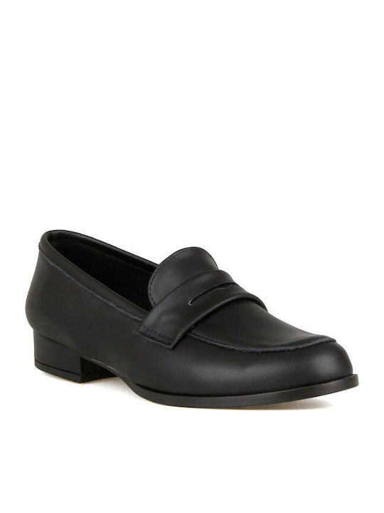 Leather Women's Loafers in Black