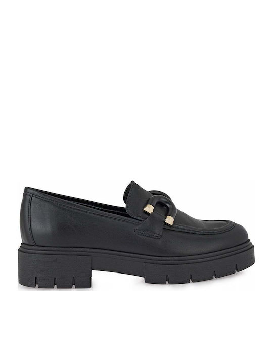 Damen-Leder-Loafer in Schwarz