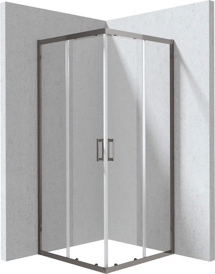 Deante Καμπίνα Ντουζιέρας με Συρόμενη Πόρτα 80x80cm Clear Glass 5907650891406