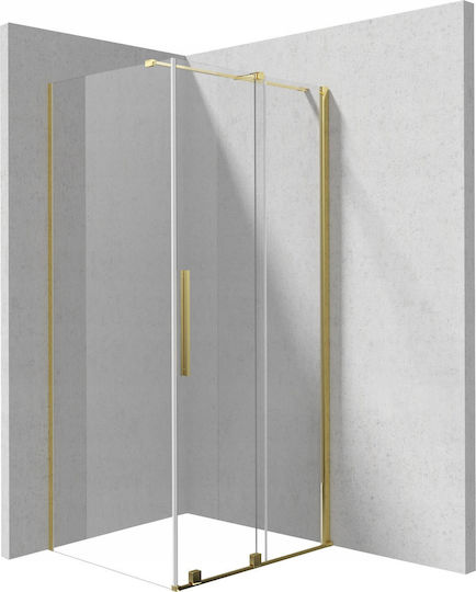 Deante Καμπίνα Ντουζιέρας με Συρόμενη Πόρτα 90x100cm Clear Glass Oro 5907650899655
