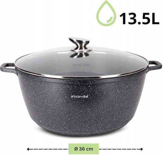Lumarko Βαθιά Κατσαρόλα από Αλουμίνιο 13.5lt / 36cm