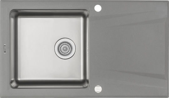 Deante Ένθετος Νεροχύτης Inox με Μπαταρία Μ86xΠ50cm Γκρι 5908212058039