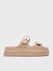 Flache Sandalen für Damen Beige