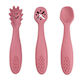 Queen Mother Purple Silicone Baby Cutlery Set 3 Pieces