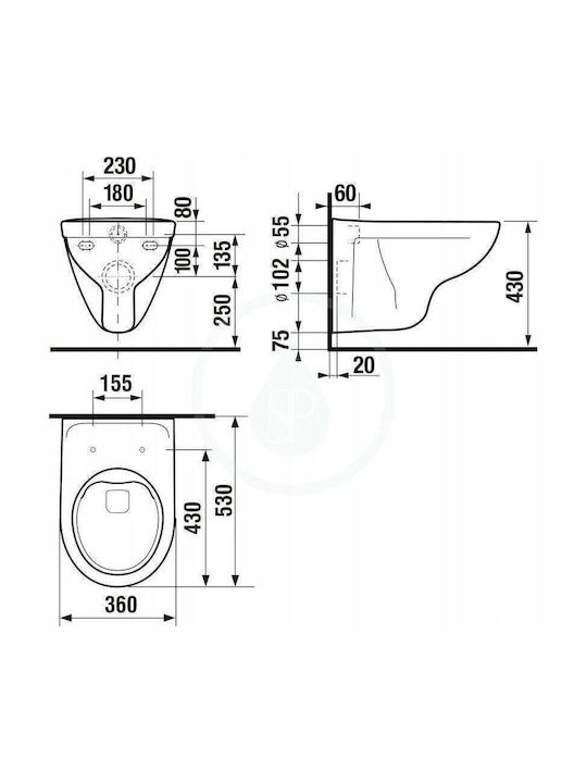 Jika Λεκάνη Κρεμαστή Rimless με Καζανάκι Λευκή 7612738920913 Jika Λεκάνη Κρεμαστή Rimless με Καζανάκι Λευκή 7612738920913