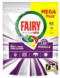 Fairy Platinum+ 60 Dishwasher Capsules 1kg