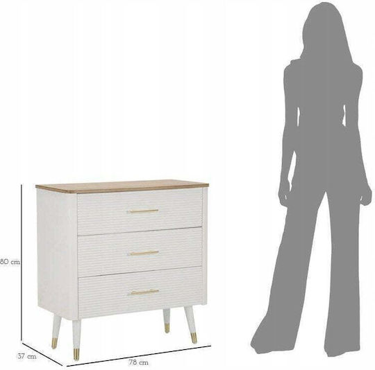 Wooden Chest of Drawers 78x37x80cm Wooden Chest of Drawers 78x37x80cm