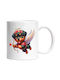 A Cheerful Flying Rottweiler Puppy Cupid Shooting An Enchanted Arrow, Valentine's Day White Ceramic Mug 330ml (Personalized)