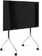 Tv Stand Wheels Pedestal Moon Rollin' Tall 55″–70″ Chrome