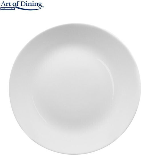 Heinner Aida Dessert Plate Glass White 19cm 6 Pieces
