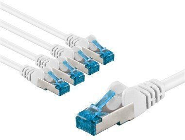 Goobay S/FTP Cat.6a (Gigabit) Ethernet Network Cable 5m White