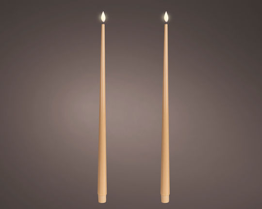 Beauty Home Decorative LED Candle Light 2pcs 2.2x2.2x42.5cm