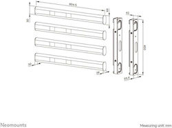 Neomounts Afl55-975bl Комплект За Удължаване На VESA 86-115" VESA 1000x600-1500-600 Макс. 160 кг Съвместим С Fl55-975bl1 Черен