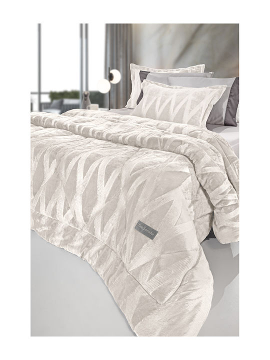 Guy Laroche Zadic Ivory Sherpa Comforter Set Si...