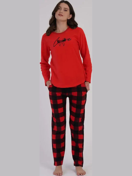 Vienetta Secret Winter Women's Pyjama Set Red